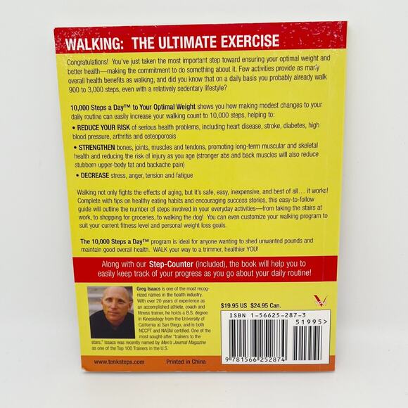 10,000 Steps A Day to Your Optimal Weight Wellness Book by Greg Isaacs - Picture 2 of 3